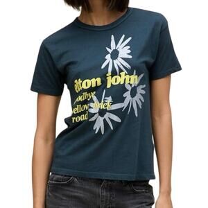 DAYDREAMER Elton John Goodbye Yellow Brick Road Flower Tee, Size S New MSRP $95